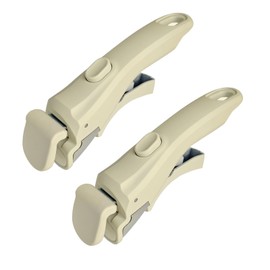 2 PC Removable Pot Handle Cream White, Universal Pan Handle, Replacement Handle for Pots and Pans, Fits All Cookware, Durable & Heat-Resistant