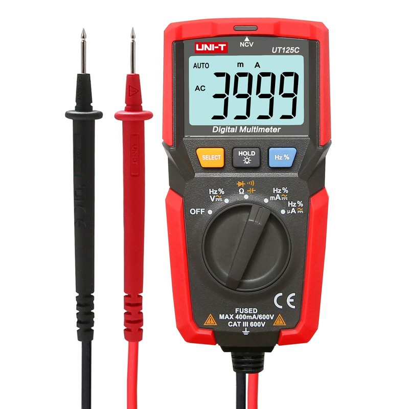 UNI-T UT125C multímetro digital multiprobador de bolsillo, 4000 abalorio de
