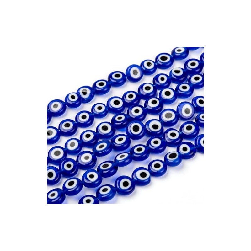 Handicraft Emporium | Handmade Evil Eye Lampwork Flat Beads |