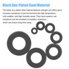 DWISHKEY 820Pieces 7 Sizes Black Zinc Plated Steel Flat Washers