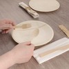 Bulk Pack Natural Dinner Party Catering Bamboo Veneer Utensil -