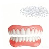 Moldable Snap-On Veneers, Upper and Lower False Teeth Set