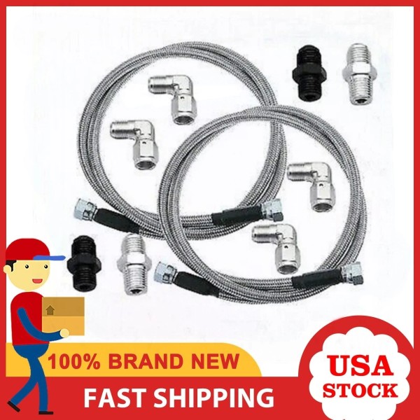 Unbranded NEW SS Braided Automatic Transmission Cooler Line Kit -6AN