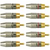 CESS RCA Plug Solder Gold Audio Video Connectors (10 Pack)