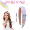 Pack of 3 Wide Thick Glitter Hair Band, Colourful Cute