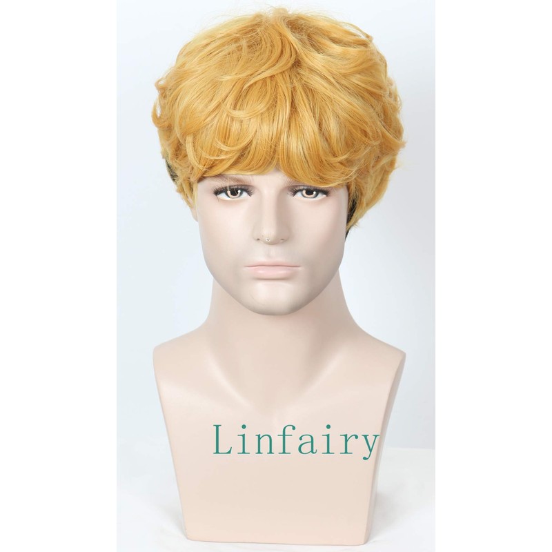 Linfairy Curly Wig, Heat Resistant Wig, Wig, Costume, Disguise Wig,