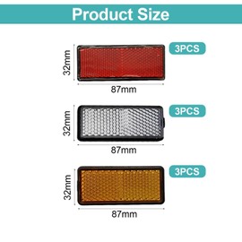 9 Pieces Of Plastic Reflectors, Night Warning Patches, Night Travel Accessories, Suitable For Bicycles, Motorcycles, And Helmets.