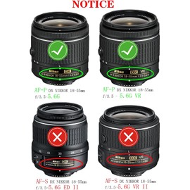 55mm Lens Cap Cover Compatible for Nikon D3500 D3400 D5600 D5500 for AF-P(Not for AF-S) DX Nikkor 18-55mm f/3.5-5.6G VR,AF-P DX Nikkor 18-55mm f/3.5-5.6G,HUIPUXIANG [2 Pack]