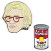 Warhol and Soup Can Enamel Pin Set - Strong Rubber