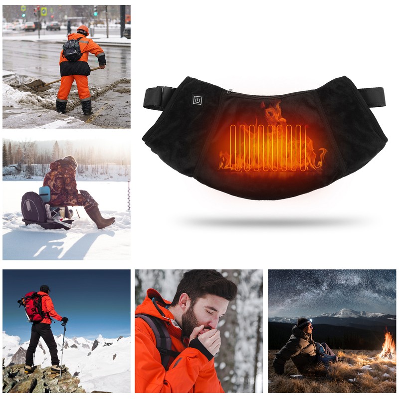 Electric Heated Hand Warmer Muff Cold Weather Thermal Glove Waist