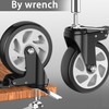 5 inch Heavy Duty Caster Wheels, Stem Casters Set of