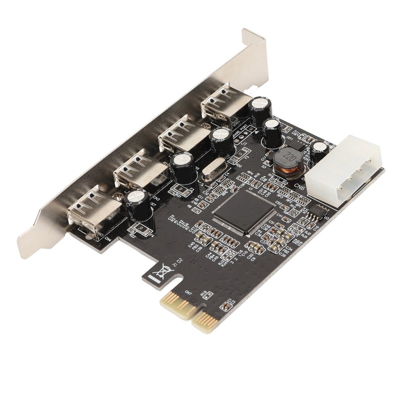 PCIe to USB2.0 Expansion Card 4 Ports 4 Pin Power