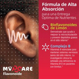 Mvpcare Alivio Zumbido Oídos 1200mg Suplemento Vitamina Complejo Bclínicamente Probado Síndrome Meniere 100cápsul