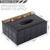 PU Leather Rectangular Tissue Box Cover - Multifunctional Tissue Box