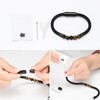 Leather Cremation Memorial Urn Bracelet Lava Stone 316L Stainless Steel