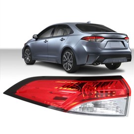 labwork Driver Side Outer Tail Light Replacement for Toyota Corolla 2020-2021 Tail Light LH Left Side 81560-02C10 TO2804154
