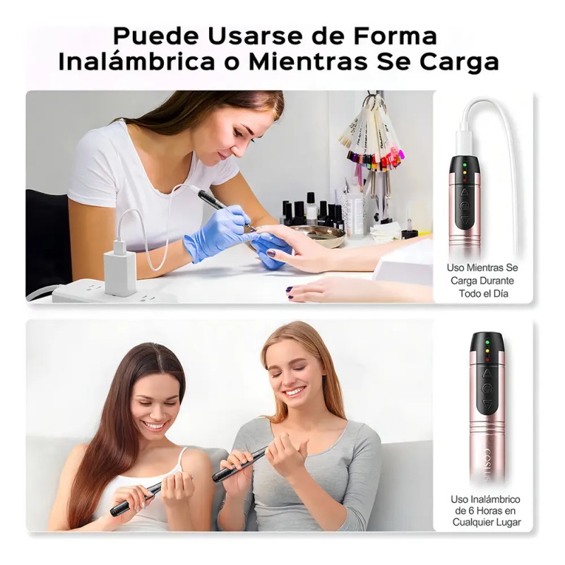Torno para Uñas Inalámbrico Coslus C20 Profesional con 20000 RPM