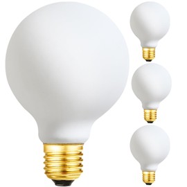 Leools LED Light Bulb G25/G80 Dimmable Flick-Free Matt 6W Frosted Glass CRI95 Warm White 600LM, 60W Equivalent Vintage LED Edison Globe Filament Light Bulb,Dim-to-Warm 2200-2700K,E26 Base, 4 Pack