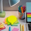1200 Speech Bubble Shaped Sticky Notes - Bright Sticky Pads