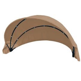 WQZWDFC Patio Outdoor Daybed Canopy Replacement, Retractable Top Cover for 66in Outdoor Rattan Wicker Sectional Porch Sunbed (Only Canopy) (Khaki)