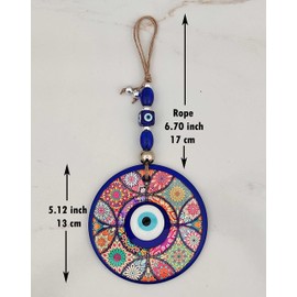 Candymosa 5.1" Turkish Evil Eye Decor Mandala Ornament - Blue Evil Eye Wall Hanging in a Box - Home Protection Charm Evil Eye Wall Decor - Turkish Nazar Amulet