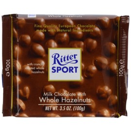 Ritter Sport, Milk Chocolate Hazelnut Square Bar, 3.5 oz