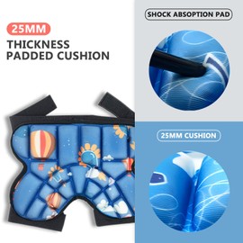 Natuway - Almohadilla de glúteos para niños, para patinaje, esquí, snowboard, patinaje rodante, protector de cadera para niños, almohadilla gruesa para esquí, pantalones cortos acolchados para