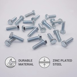(Pack of 10) DIN 933 Steel Hex Bolts M10 x 35 mm Hex Bolts Full Thread Hex Bolts (10, M10 x 35 mm)