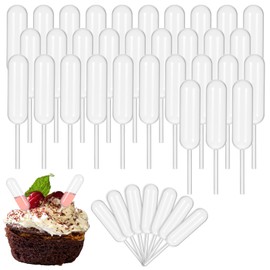 1000 Pcs Cupcake Pipettes Clear 4 ml Plastic Transfer Tubes Liquid Dropper Pipettes Small Disposable Dropper for Cupcakes Chocolate Dessert Ice Cream