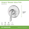 Symmons 9600-PLR-B-TRM Origins Shower Valve Trim in Polished Chrome (Valve