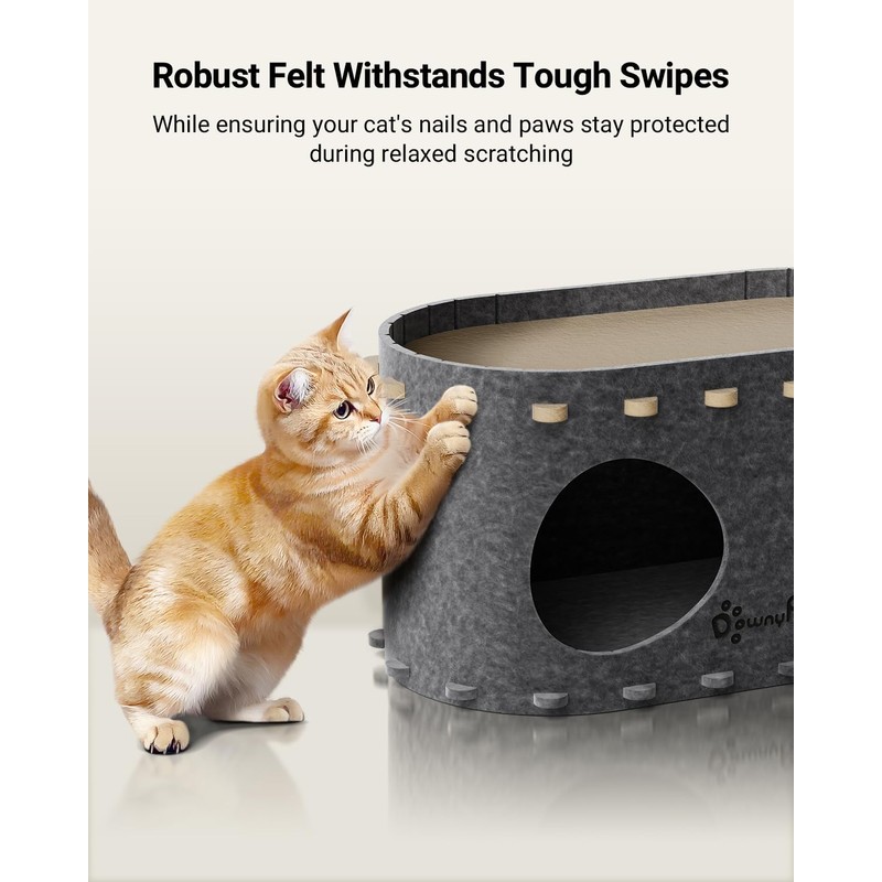 DownyPaws Cat House for Indoor Cats, Cat Bed Cave for