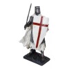 Templar White Cloak Medieval Crusader Swordsman Knight W/ Cross Shield