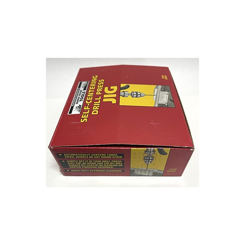 Self-centering Drill Press Jig with Ruler Markings; Heavy-duty Extruded Aluminum