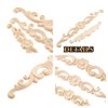 MUXSAM 4pcs 16 * 3cm Holz Skulptur Lang Corner Flourish