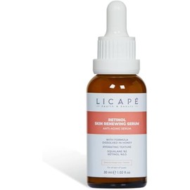Licape® Gesichtsserum Anti Aging mit Retinol | 30ml | Hautstraffung & strahlender Teint | Feuchtigkeitsspendend & aufhellend | Reduziert Falten, Pigmentflecken & große Poren | Gesichtspflege