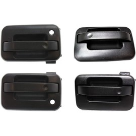 Evan Fischer Front and Rear Exterior Door Handle Set of 4 Compatible with 2004-2014 Ford F-150 and 2006-2008 Lincoln Mark LT Textured Black Driver and Passenger Side