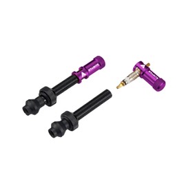 Granite Juicy Nipple Valve Cap and Presta Valve Stem Set, Bike Tire Caps Dust Covers with Valve Core Removing Function, Durable Alloy Tire Valve Cap (Purple)