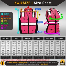KwikSafety - Charlotte, NC - PINK LADY Safety Vest for Women 9 Pockets High Visibility ANSI Unrated Reflective Hi Vis Limited Edition Fitted Heavy Duty Construction Work PPE/Pink Small
