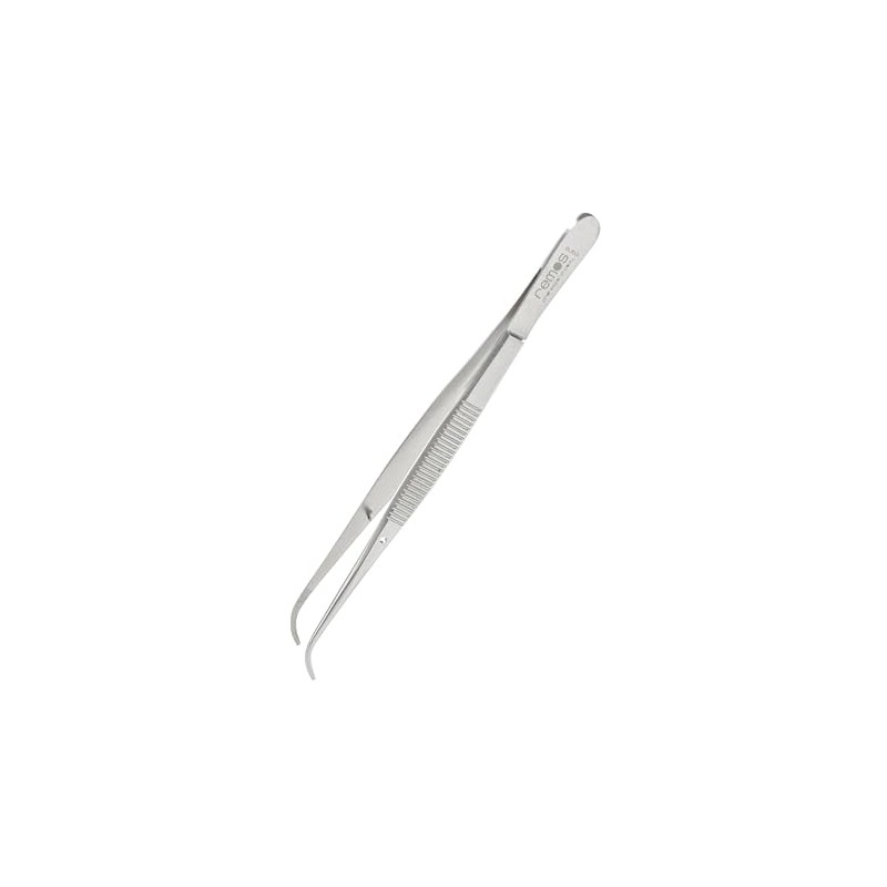 REMOS Tweezers Curved, Stainless, Length 12.5 cm