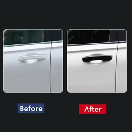 JIEOSDIN Car Accessories Exterior Door Handle Cover Trim with smart holes Compatible with Honda CR-V CRV 2023 2024 2025 (Glossy Black) 4PCS ABS