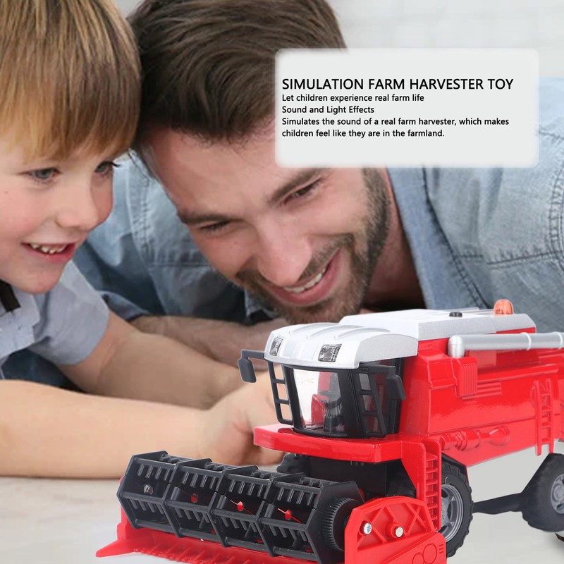 Combine Harvester Toy Realistic Sound Light Battery Powered Farm Vehicle