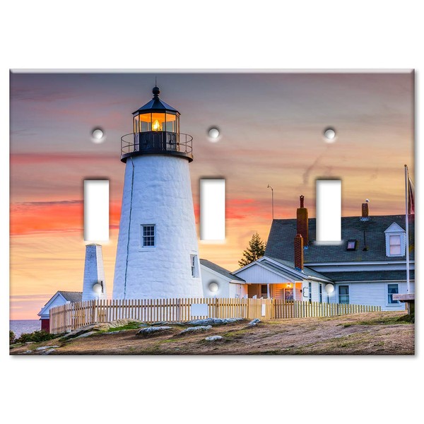 Art Plates 3-Gang Toggle OVERSIZED Switch Plate/OVER SIZE Wall Plate