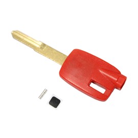 Motorcycle Blank Uncut Key Motorbike Duplicate Key Replacement Compatible with Suzuki All Years AN200 AN250 AN400 AN650 Burgman AN125 250 400 (Red)