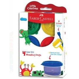 Faber-Castell Faber castell Little creatives Modeling Dough Set 4-Pieces 50 g, Multicolor