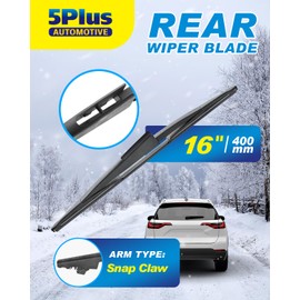 5 PLUS® 16 Inch Rear Wiper Blade Replacement for 2009-2016 Lincoln Navigator/2009-2016 Ford Expedition Mute Rear Windshield Wiper Original OEM Quality Fits Snap Claw Wiper Arm (16J)