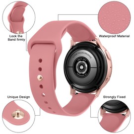 Meliya for Garmin Forerunner 245/55 Band, 20mm Replacement Band for Venu 2 Plus/Sq/Vivoactive 3/Vivomove HR/Forerunner 645/245 Music (Coral Red)