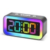 RGB Alarm Clock, Rainbow Digital Clock, Loud Volume, Brightness Stepless