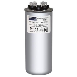 60 + 7.5 x 370/440 VAC Round Dual Run Capacitor by JARD # 12795