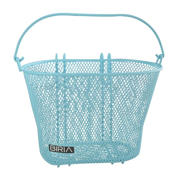 Basket with Hooks Blue, Front, Removable, Wire mesh Small Bicycle Basket, Blue
