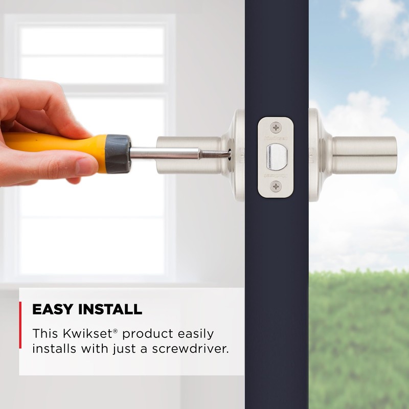 Kwikset Henley Interior Passage Door Handle, Lever For Closet and